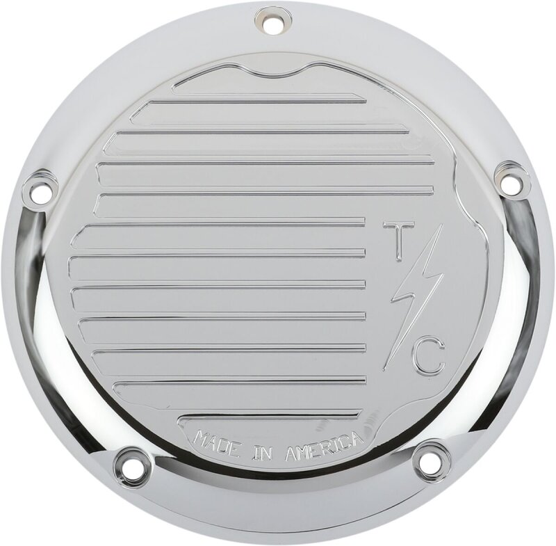Cover Derby Finned M8 Chr