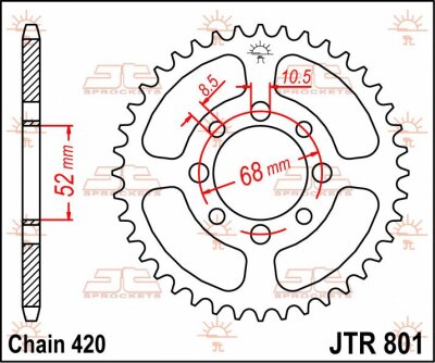 Sprocket Rear 44t 420