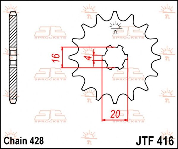 Sprocket Front 13t 428
