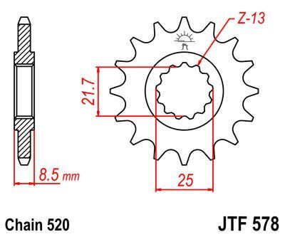 Sprocket Front 17t 520