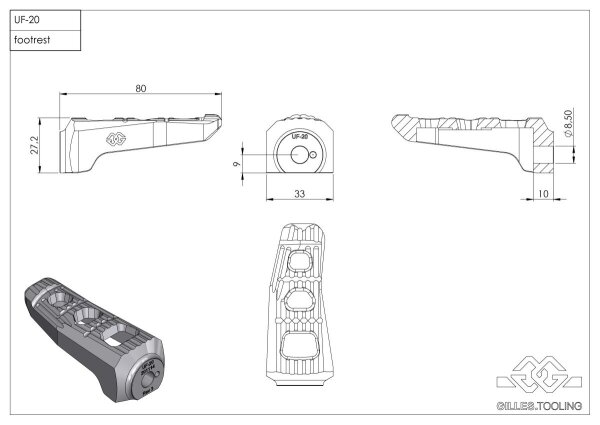 Footrest Kit Sl Uf20