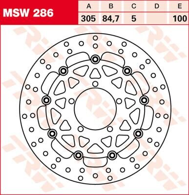 Brake Rotor Float Round L/r