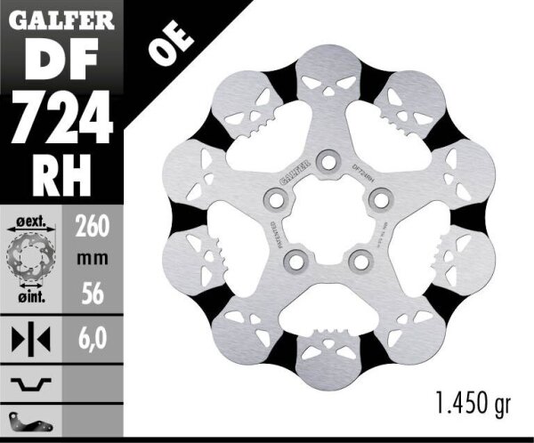 Brake Disc Fixed Skull