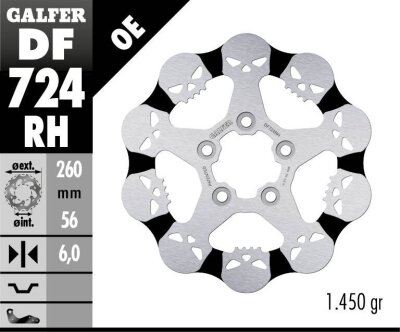 Brake Disc Fixed Skull