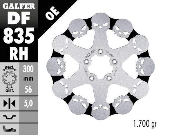 Brake Disc Fixed Skull