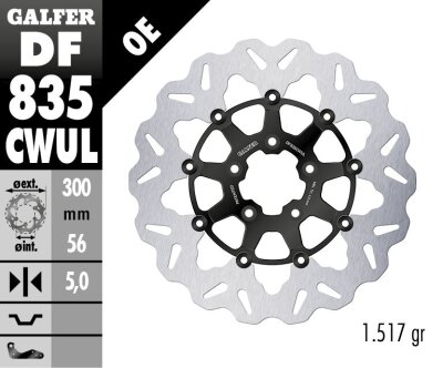 Brake Disc Float Wave Black Br