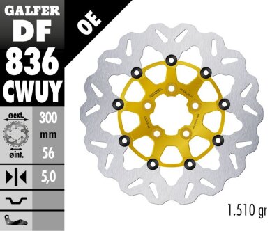Brake Disc Float Wave Gold