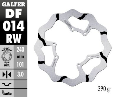 Brake Disc Fixed Wave Grooved