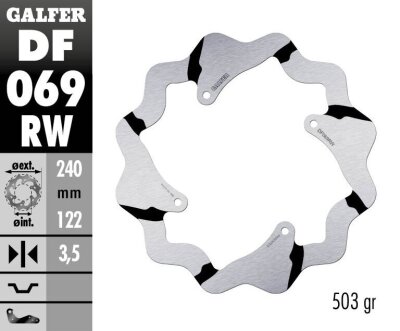 Brake Disc Fixed Wave Grooved