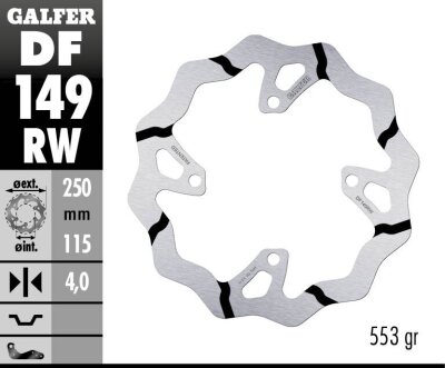 Brake Disc Fixed Wave Grooved