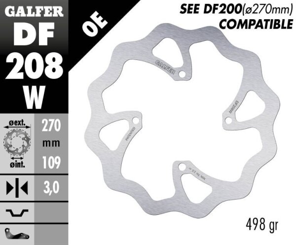 Brake Disc Fixed Wave 270mm