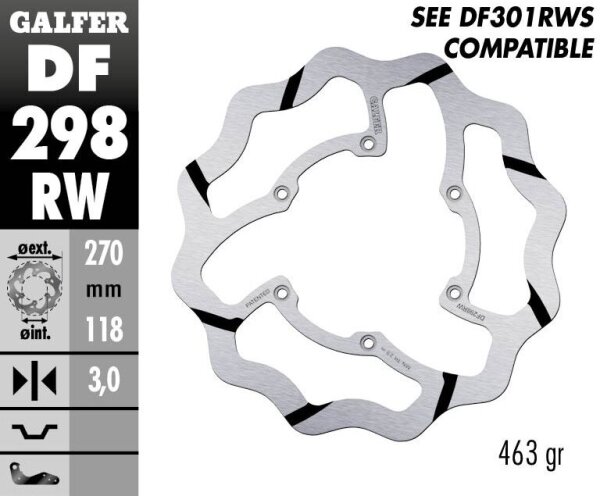 Brake Disc Fixed Wave Grooved