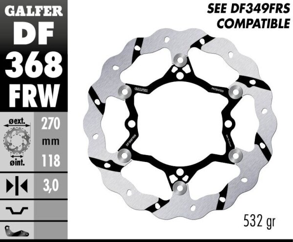 Brake Disc Float Wave Grooved