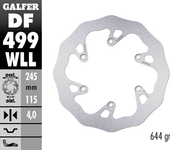 Brake Disc Fixed Wave Solid