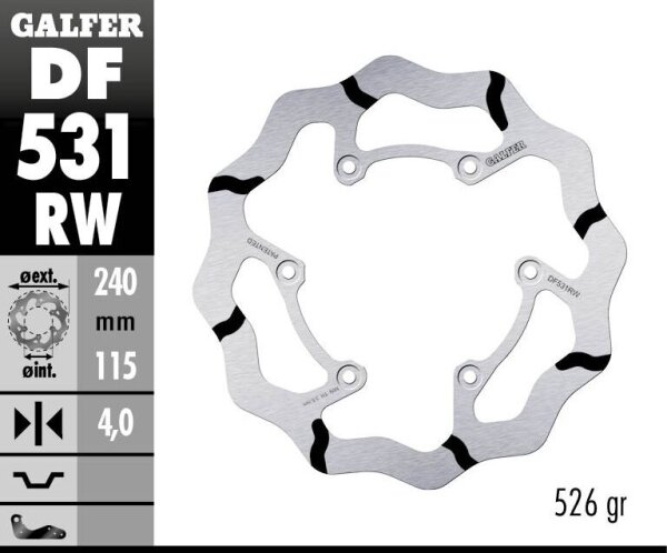 Brake Disc Fixed Wave Grooved