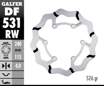 Brake Disc Fixed Wave Grooved