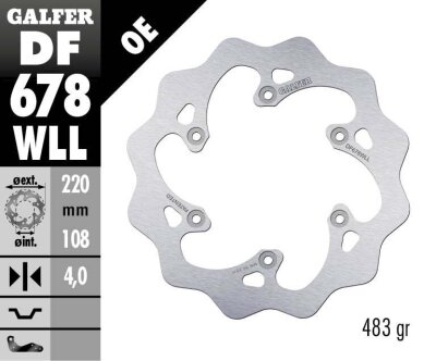 Brake Disc Fixed Wave Solid