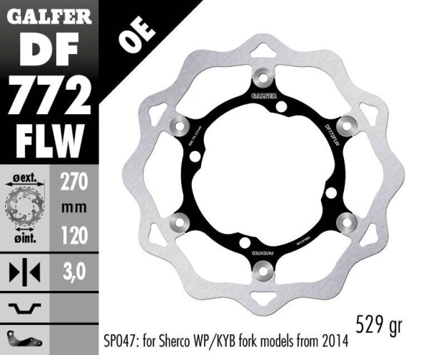 Brake Disc Float Wave Grooved