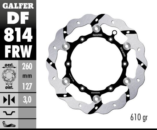 Brake Disc Float Wave Grooved