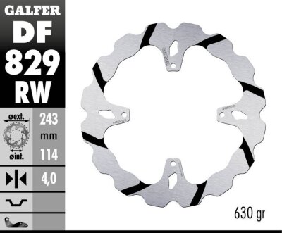Brake Disc Fixed Wave Grooved