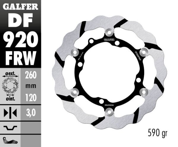 Brake Disc Float Wave Grooved