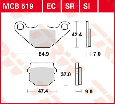 Brake Pad Organic Offroad