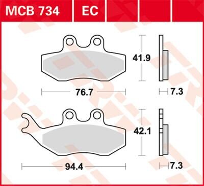 Brake Pad Organic Scooter -125