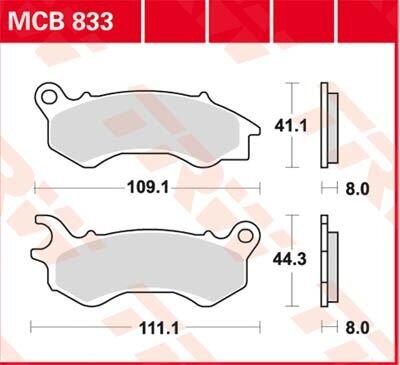Brake Pad Organic Scooter