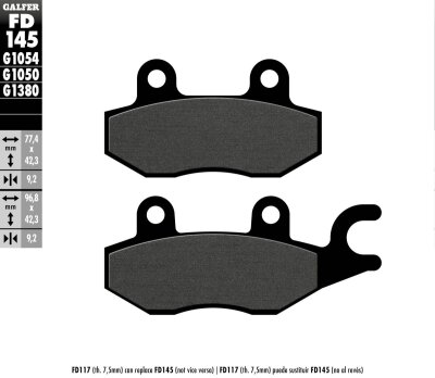 Brake Pad Semi Metal Scooter