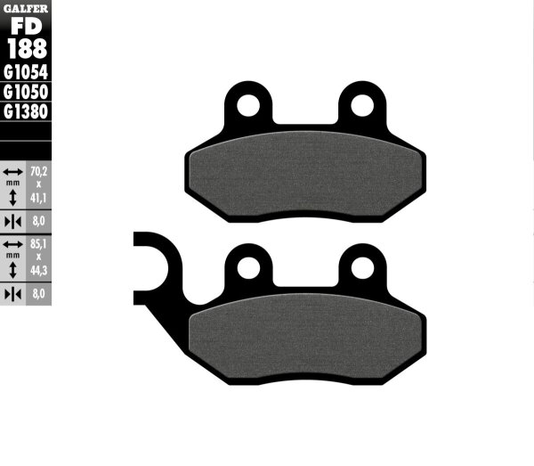 Brake Pad Semi Metal Scooter