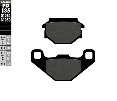 Brake Pad Semi Metal Scooter