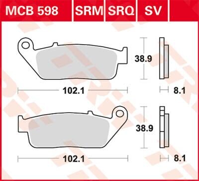 Brake Pad Trw Mcb598sv