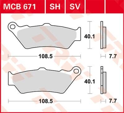 Brake Pad Trw Mcb671sv