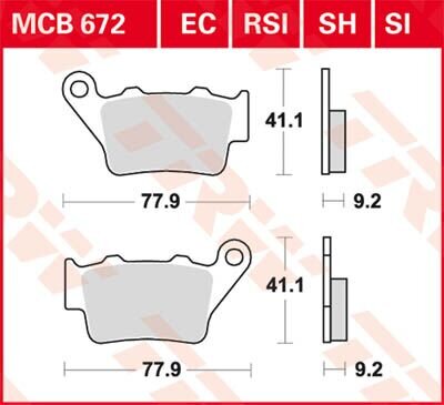 Brake Pad Trw Mcb672si
