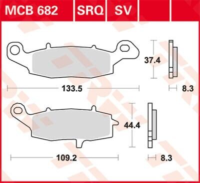 Brake Pad Trw Mcb682sv