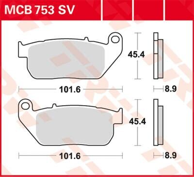 Brake Pad Trw Mcb753sv