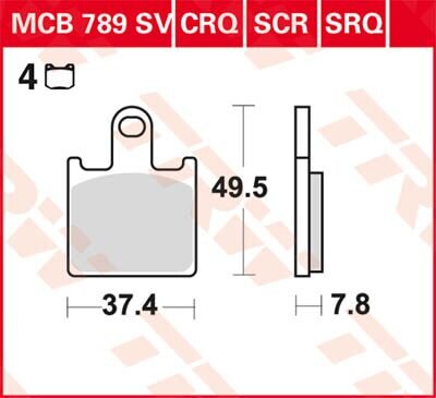 Brake Pad Trw Mcb789sv