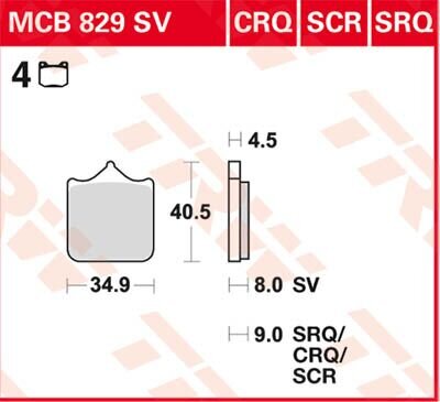 Brake Pad Trw Mcb829sv