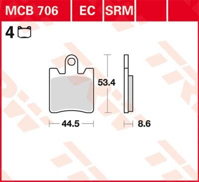 Brake Pad Trw Mcb706sv