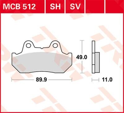 Brake Pad Sinter Rear Str