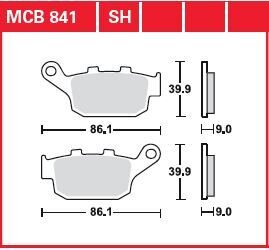 Brake Pad Sinter Rear Street