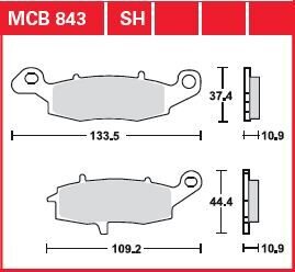 Brake Pad Sinter Rear Street