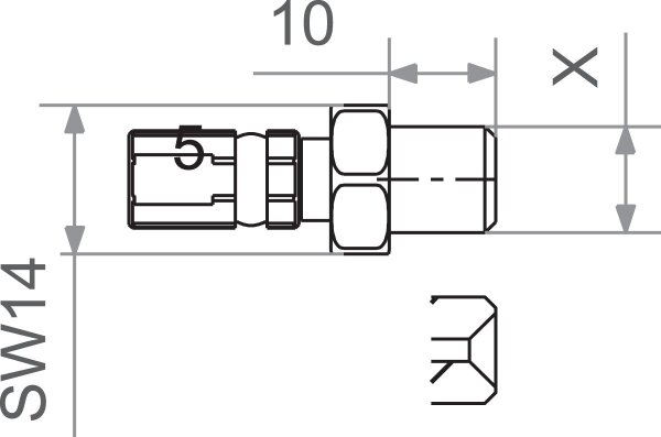 Fit M10x1.0 Male Gm