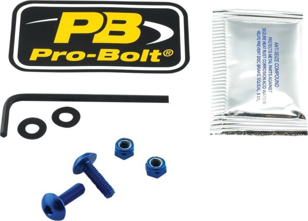 Bolt Kit Lic Plate M6x16 Blue