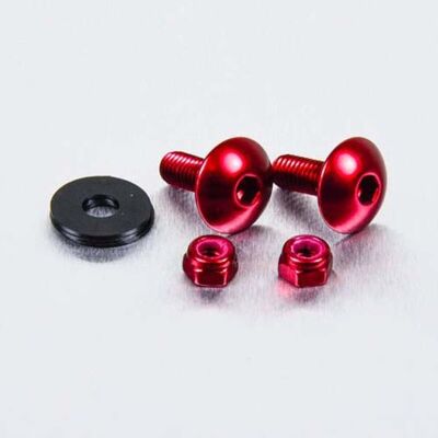 Bolt Kit Lic Plate M6x16 Red