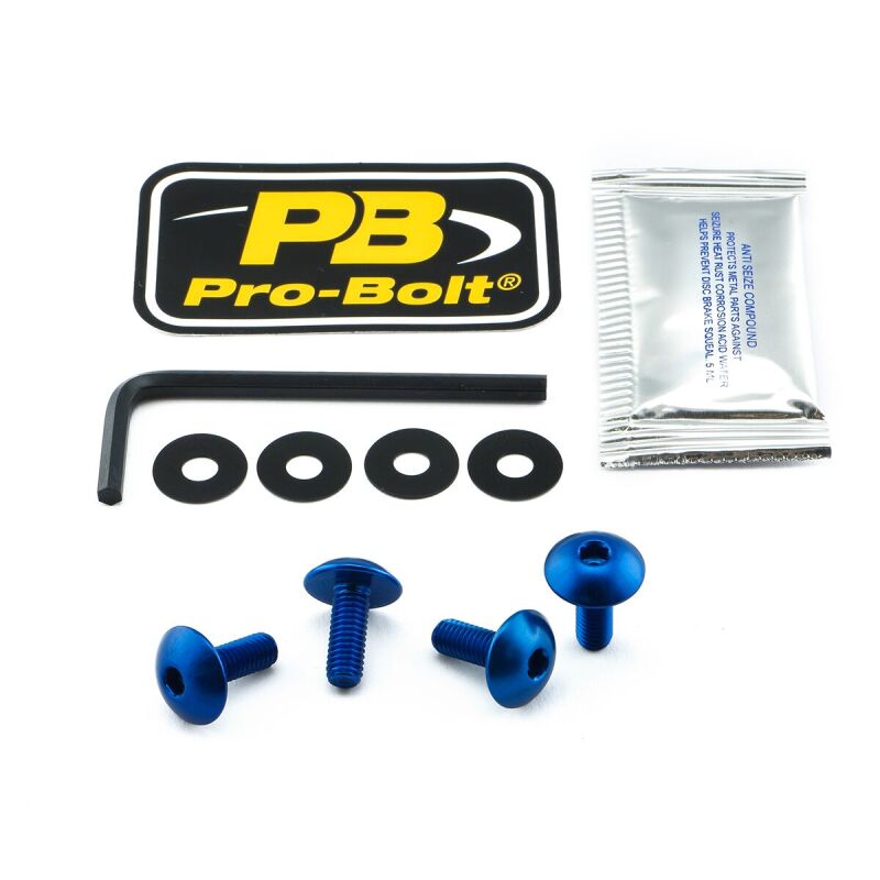 Bolt Kit Lic Plate M6x16 Blue