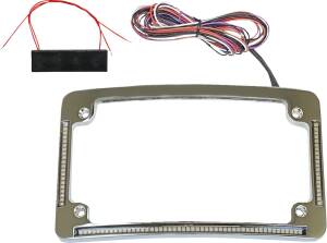 Frame Lic W/ Red Led Chr