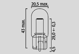 Bulb 12v Wy21w W3x16d Amb 10pk