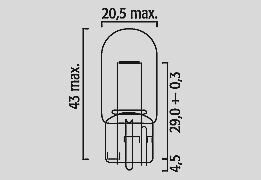 Bulb 12v 21/5w T20 W3x16q 10pk