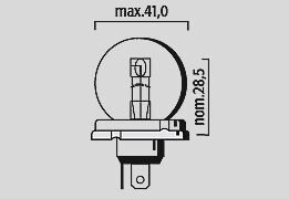 Bulb R2 12v 45/40w P45t